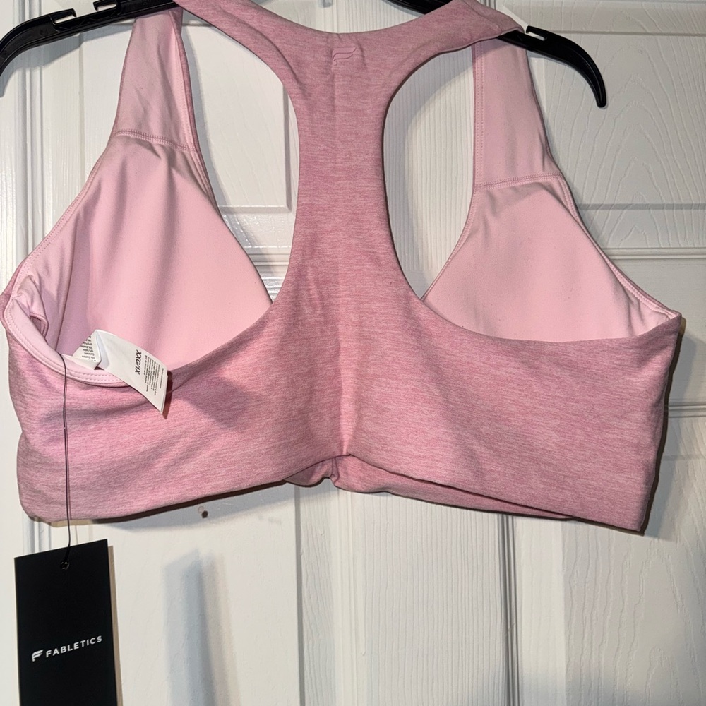 Fabletics Pink Racerback Sports Bra - Picture 2 of 7